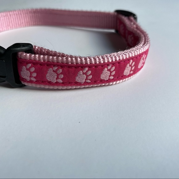 Dog Collar Pink Paws adjustable size 14” to 20” X 5/8” Guardian Gear puppy girl - Picture 6 of 13
